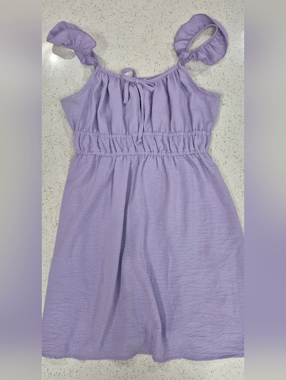 Altar's State Lavender Ruffle Strap Dress